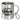Mein Bluttyp: Glühwein positiv – Edelstahlbecher 400 ml – Silber – Mit Karabiner – Ansicht 1 #farbe_silber