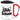 Glühschwein – Karabinerbecher 330 ml – Weiss/Rot – Mit Deckel – Ansicht 1 #farbe_weiss-rot