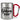 Mein Bluttyp: Glühwein positiv – Karabinerbecher 330 ml – Silber/Rot – Ohne Deckel – Ansicht 1 #farbe_silber-rot