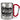 Glühwein löst keine Probleme, Wasser aber auch nicht – Karabinerbecher 330 ml – Silber/Rot – Ohne Deckel – Ansicht 1 #farbe_silber-rot