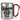 Glühweinfee mit Namen – Karabinerbecher 330 ml – Silber/Rot – Ohne Deckel – Ansicht 1 #farbe_silber-rot