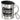 Glühwein löst keine Probleme, Wasser aber auch nicht – Edelstahlbecher 400 ml – Silber – Mit Deckel und Karabiner – Ansicht 1 #farbe_silber