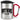 Hot Wine Club – Karabinerbecher 330 ml – Silber/Rot – Mit Deckel – Ansicht 1 #farbe_silber-rot