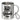 Ich bin nur wegen des Glühweins hier – Edelstahlbecher 400 ml – Silber – Mit Karabiner – Ansicht 1 #farbe_silber