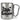 Glühschwein – Karabinerbecher 330 ml – Silber/Silber – Ohne Deckel – Ansicht 1 #farbe_silber-silber