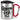 Glühweinfee mit Namen – Karabinerbecher 330 ml – Silber/Rot – Mit Deckel – Ansicht 1 #farbe_silber-rot