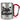 Glühschwein – Karabinerbecher 330 ml – Silber/Rot – Ohne Deckel – Ansicht 1 #farbe_silber-rot