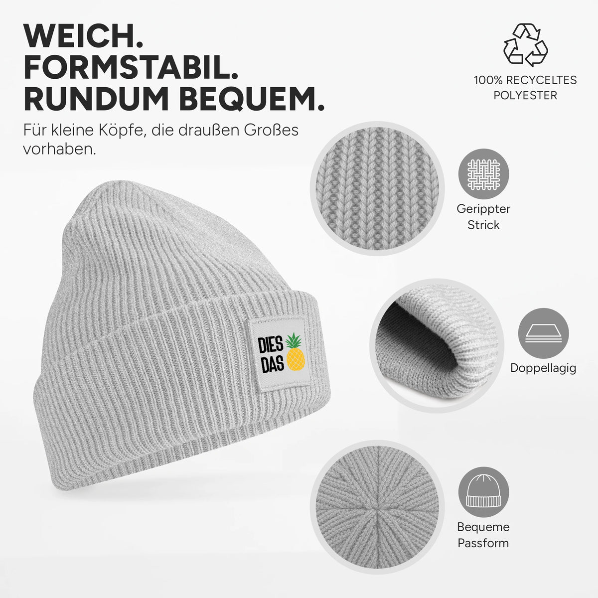 Weich, dehnbar und doppellagig