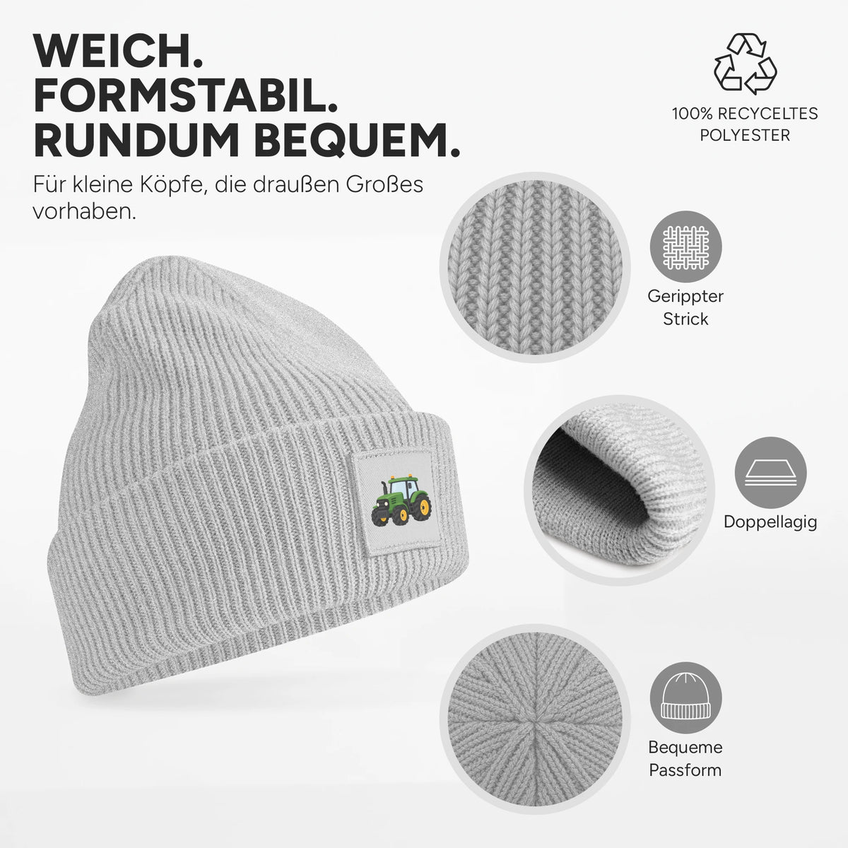 Weich, dehnbar und doppellagig