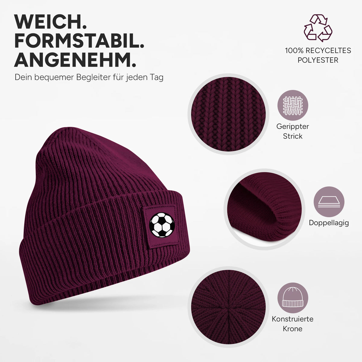 Weicher Strick aus recyceltem Polyester