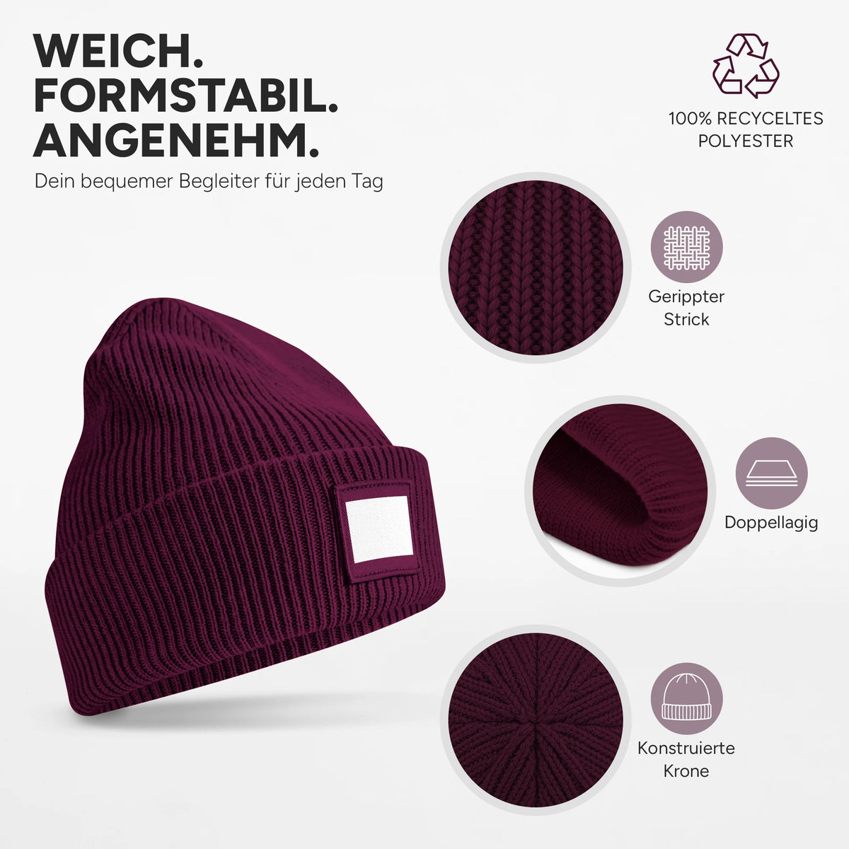 Weicher Strick aus recyceltem Polyester