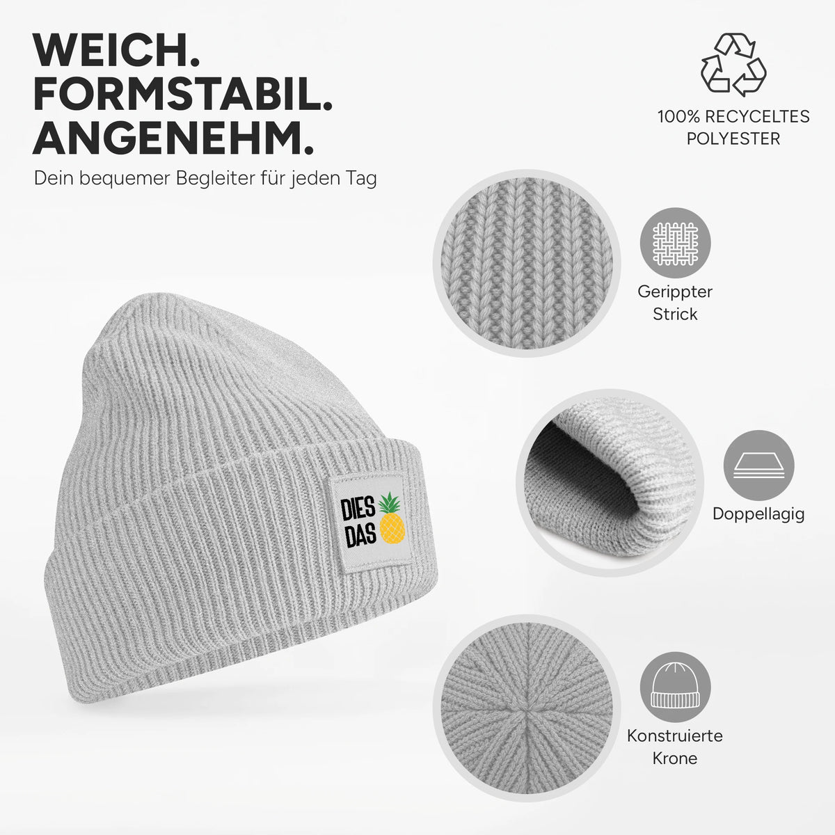 Weicher Strick aus recyceltem Polyester