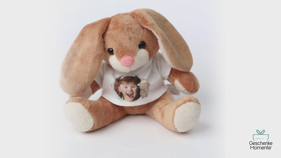 Personalisiertes Kuscheltier XXL Hase im Video