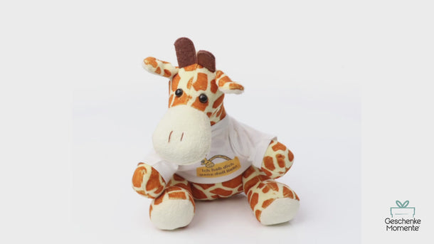 Personalisiertes Kuscheltier Giraffe im Video