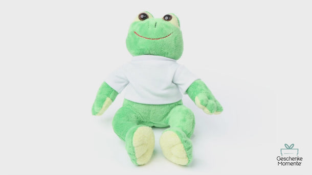 Personalisiertes Kuscheltier Frosch im Video