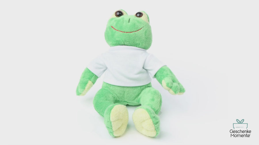 Personalisiertes Kuscheltier Frosch im Video